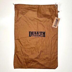 DULUTH TRADING Brown Canvas Drawstring Bag NEW